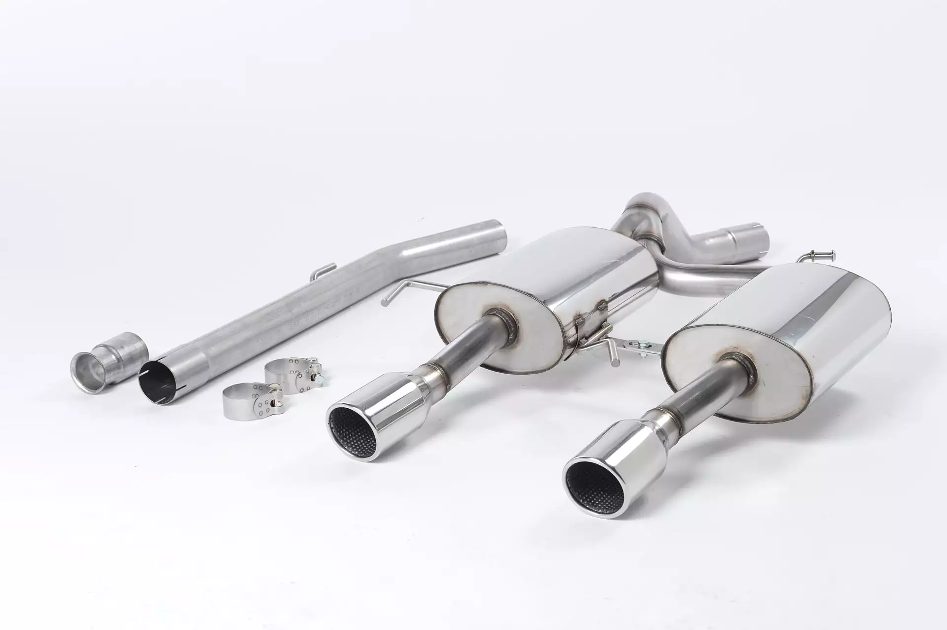 Cat-Back Exhaust System with Dual Polished Trims - 182 2.0 16v