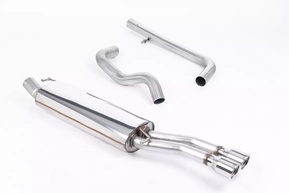 Cat-Back Exhaust System with Polished Twin Tips - Mk4 1.8T 2WD - Mk4 1.9 TDI 130 / 150
